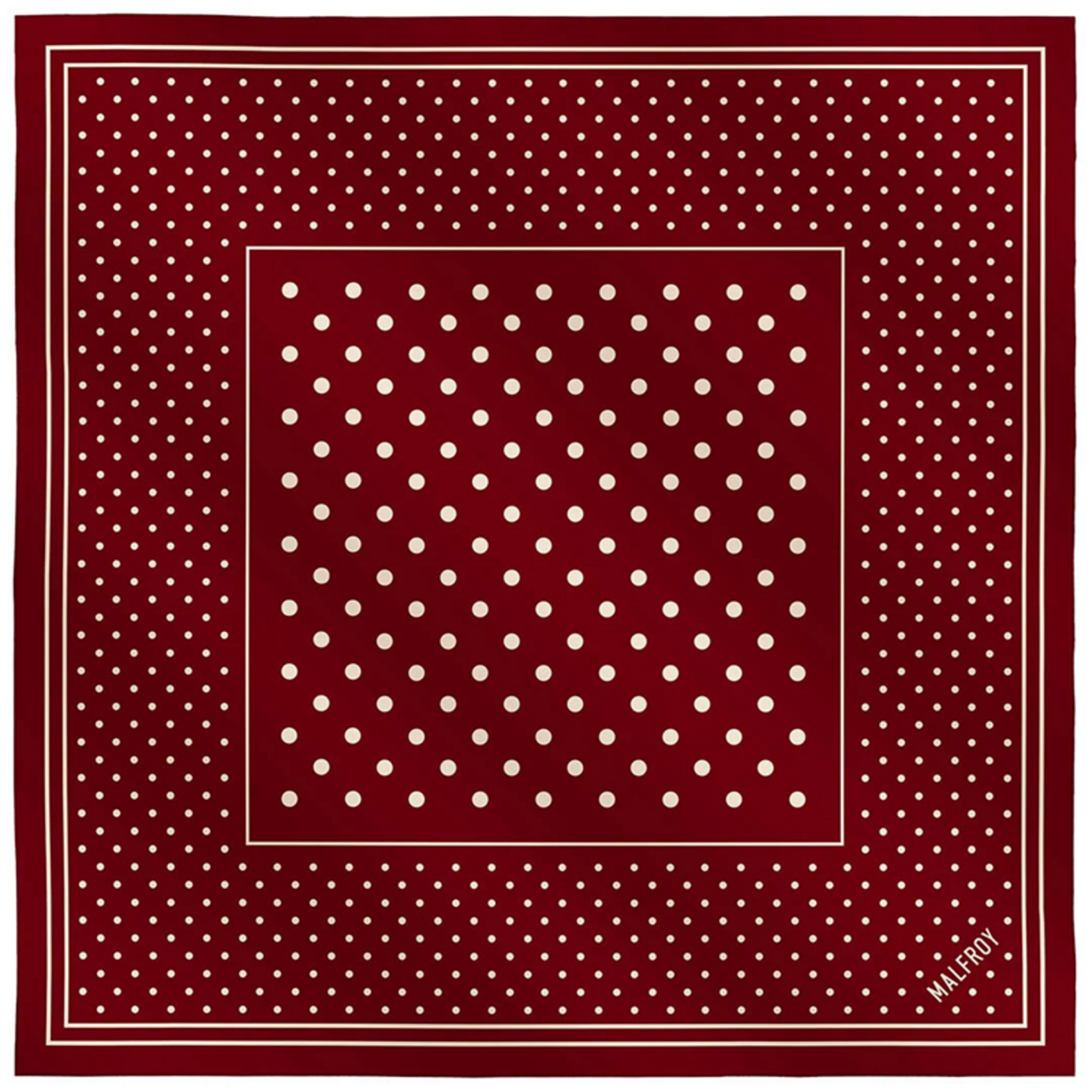 Carré de soie 49 - Pois – Rouge