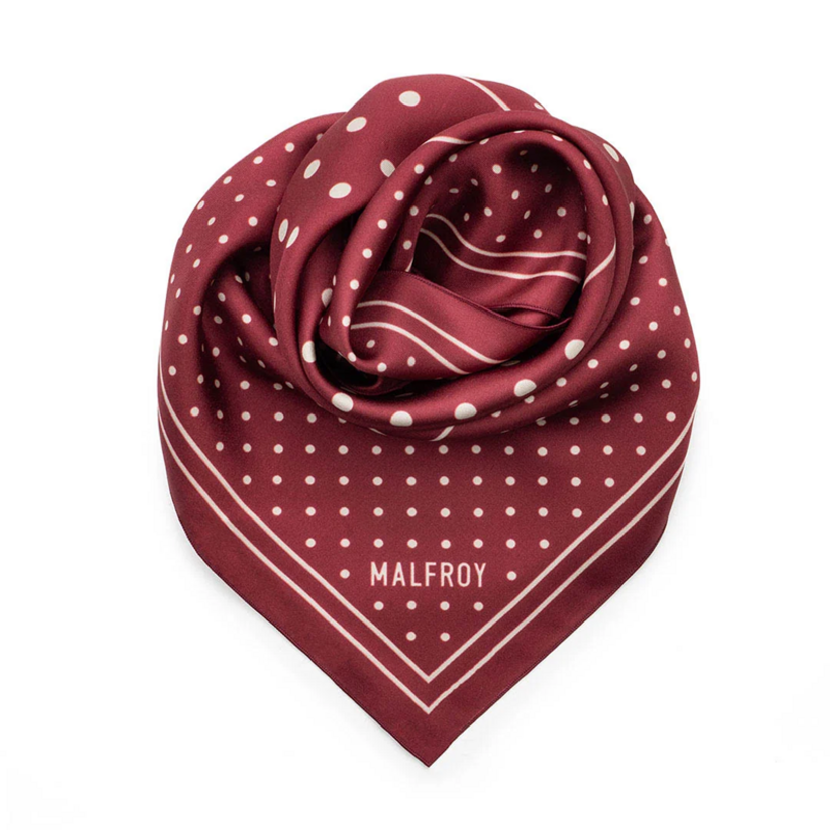 Carré de soie 49 - Pois – Rouge