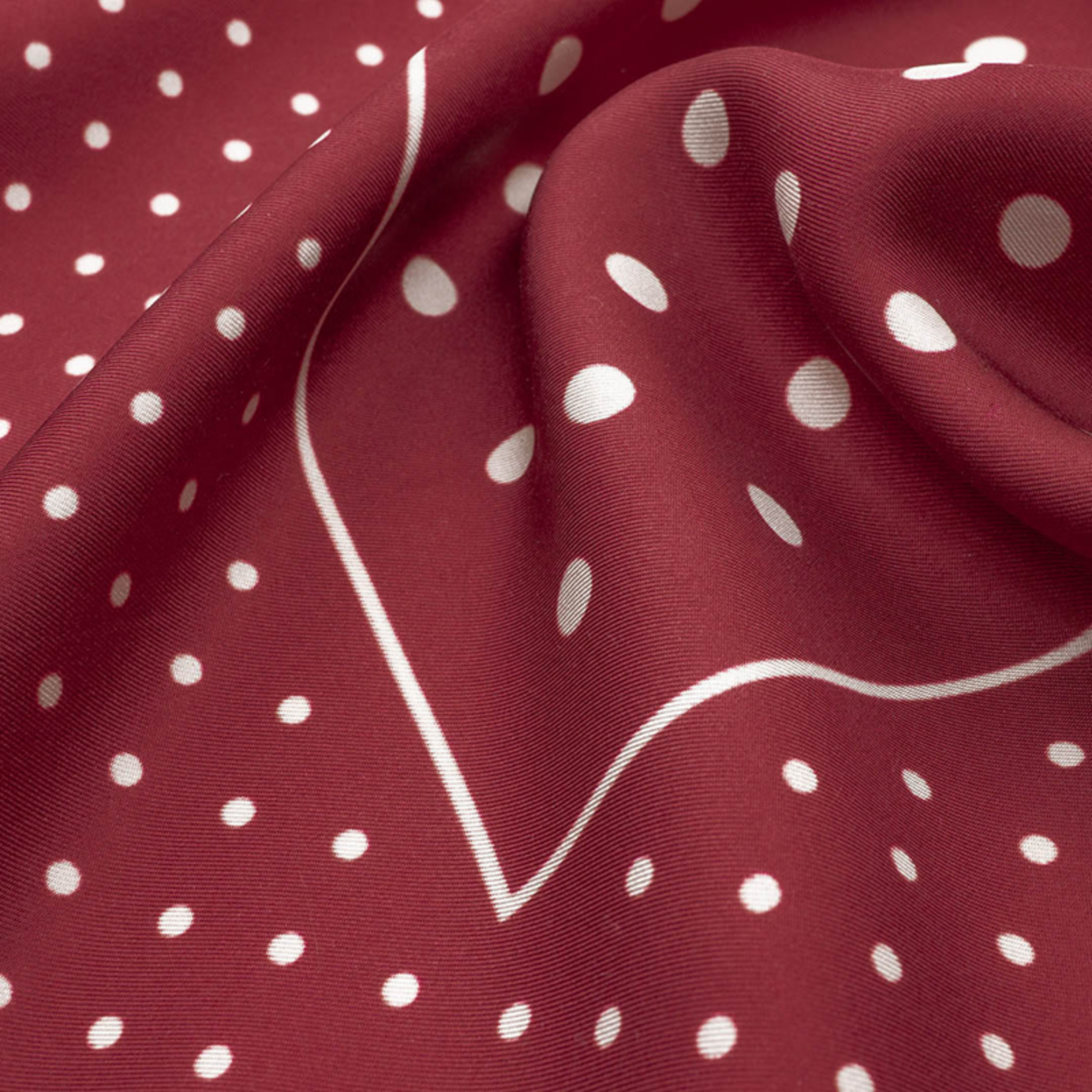 Carré de soie 49 - Pois – Rouge