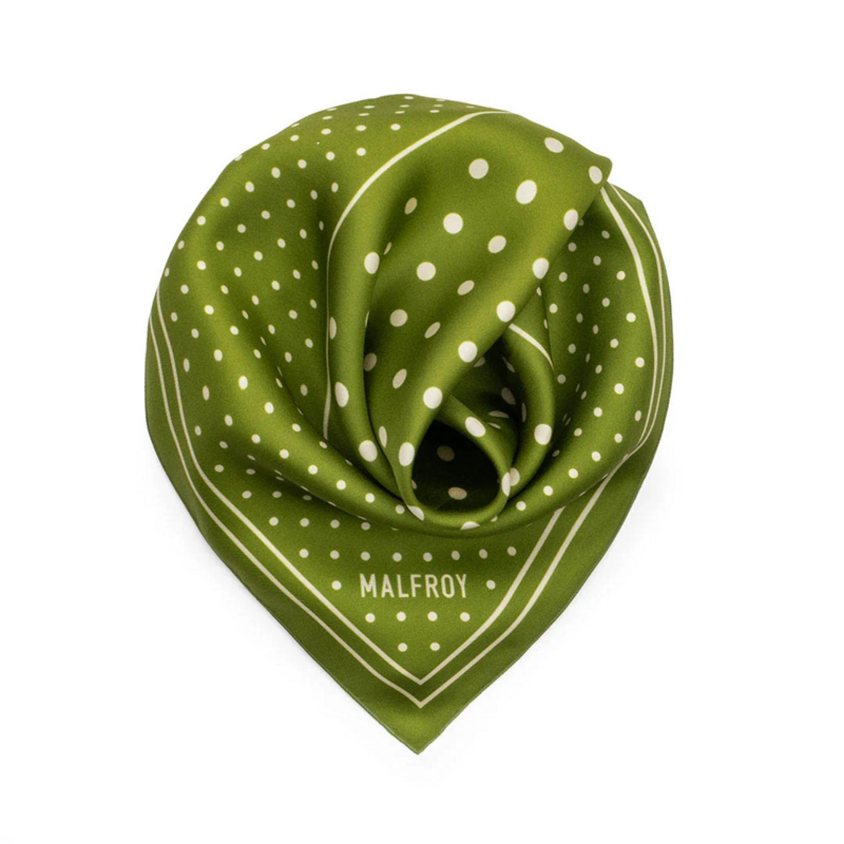 Carré de soie 49 - Pois – Vert