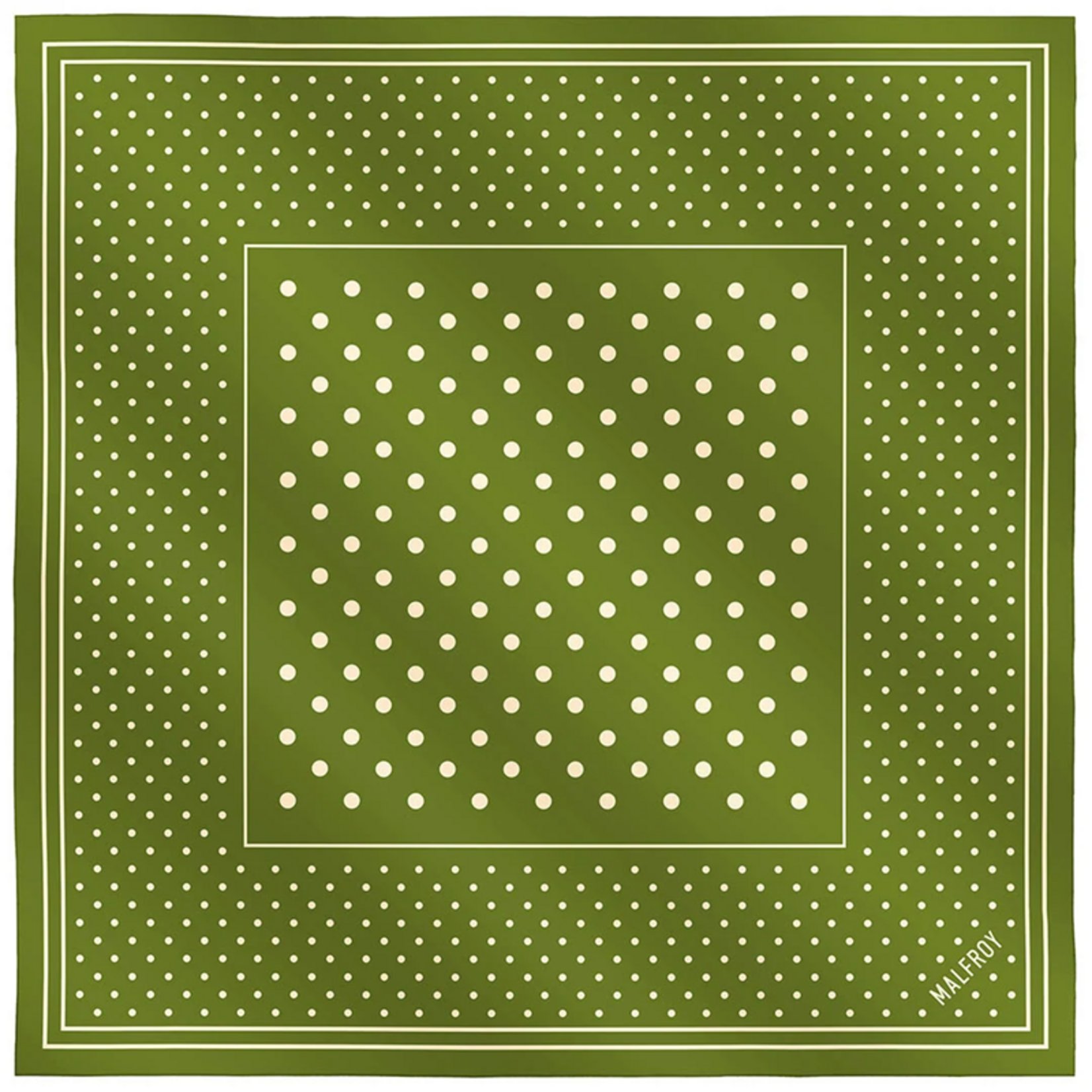 Carré de soie 49 - Pois – Vert