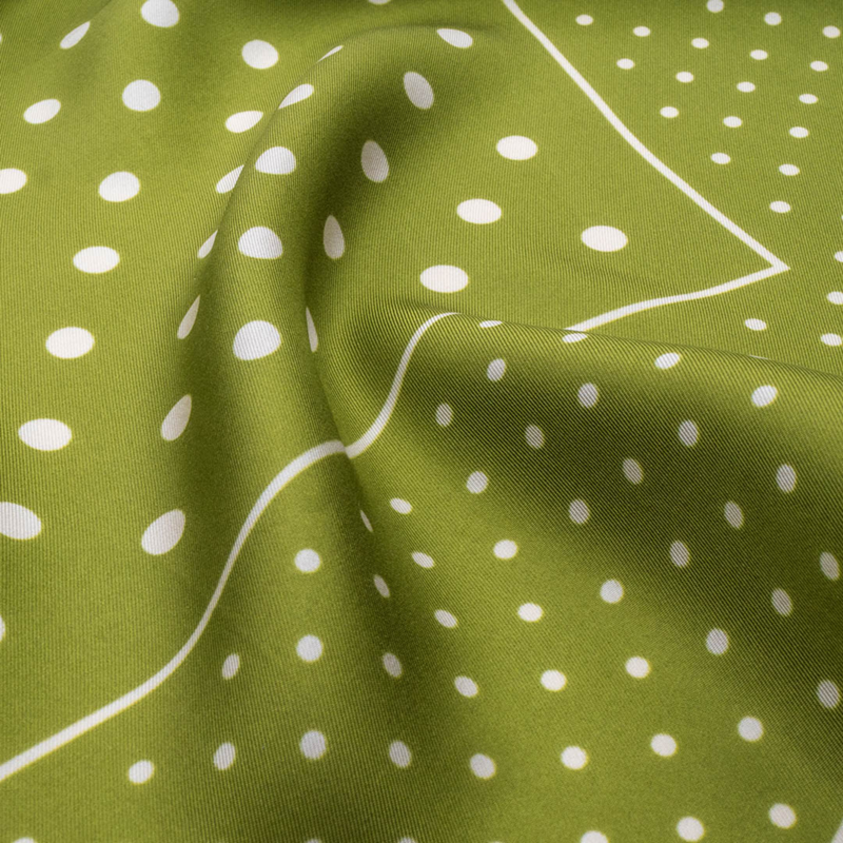 Carré de soie 49 - Pois – Vert