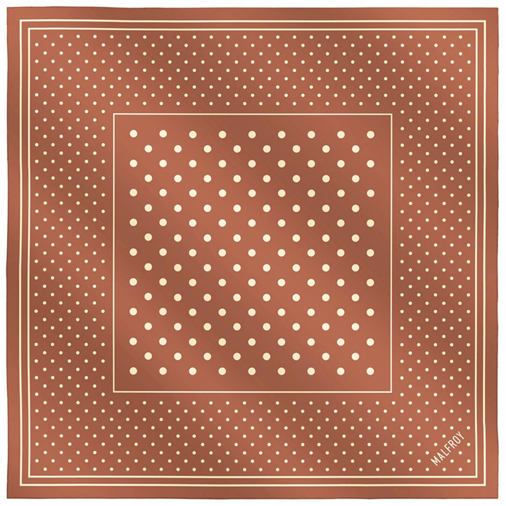 Carré de soie 49 - Pois – Marron