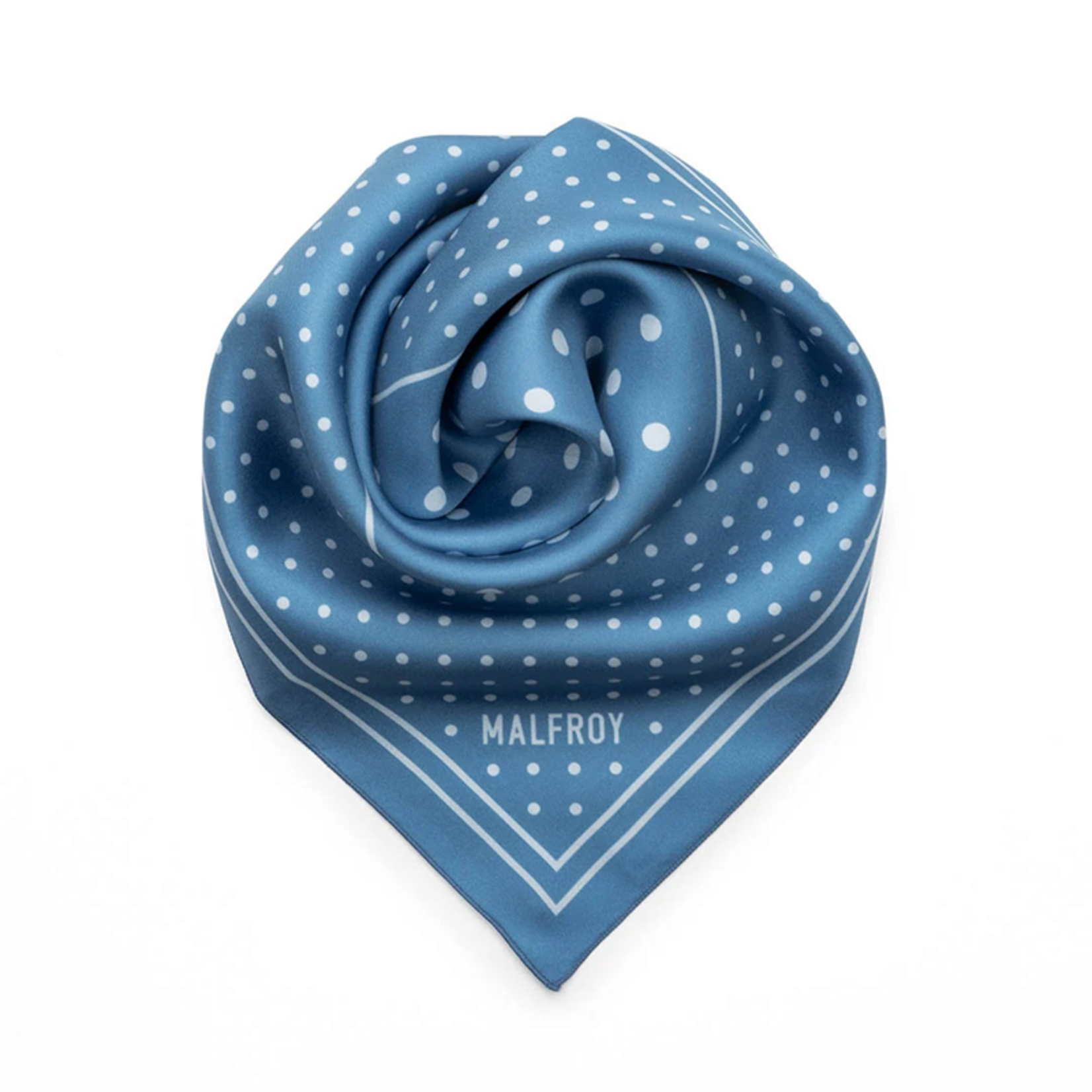 Carré de soie 49 - Pois – Bleu