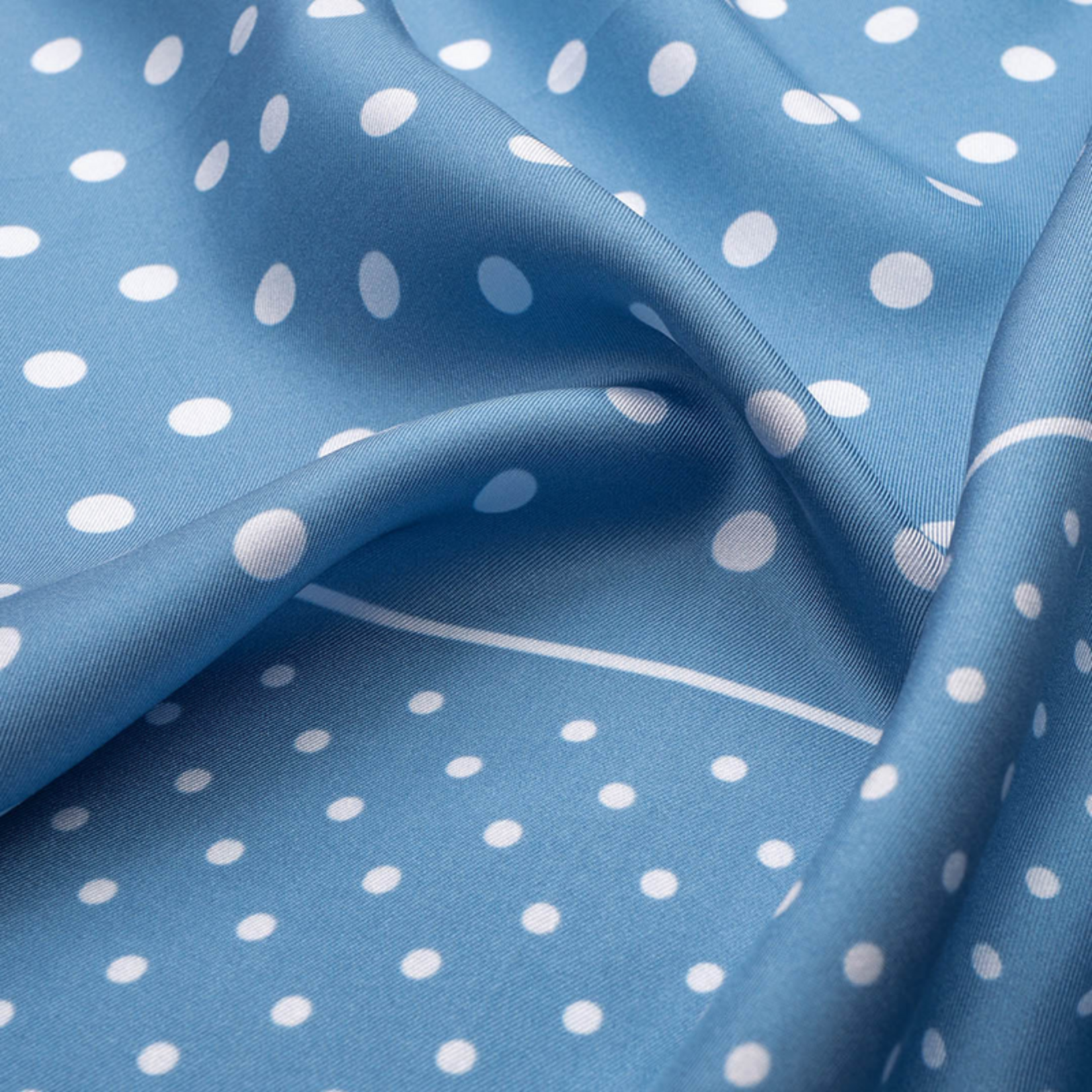Carré de soie 49 - Pois – Bleu