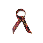 Lien en soie - Sakura Ecaille – Bordeaux Orange