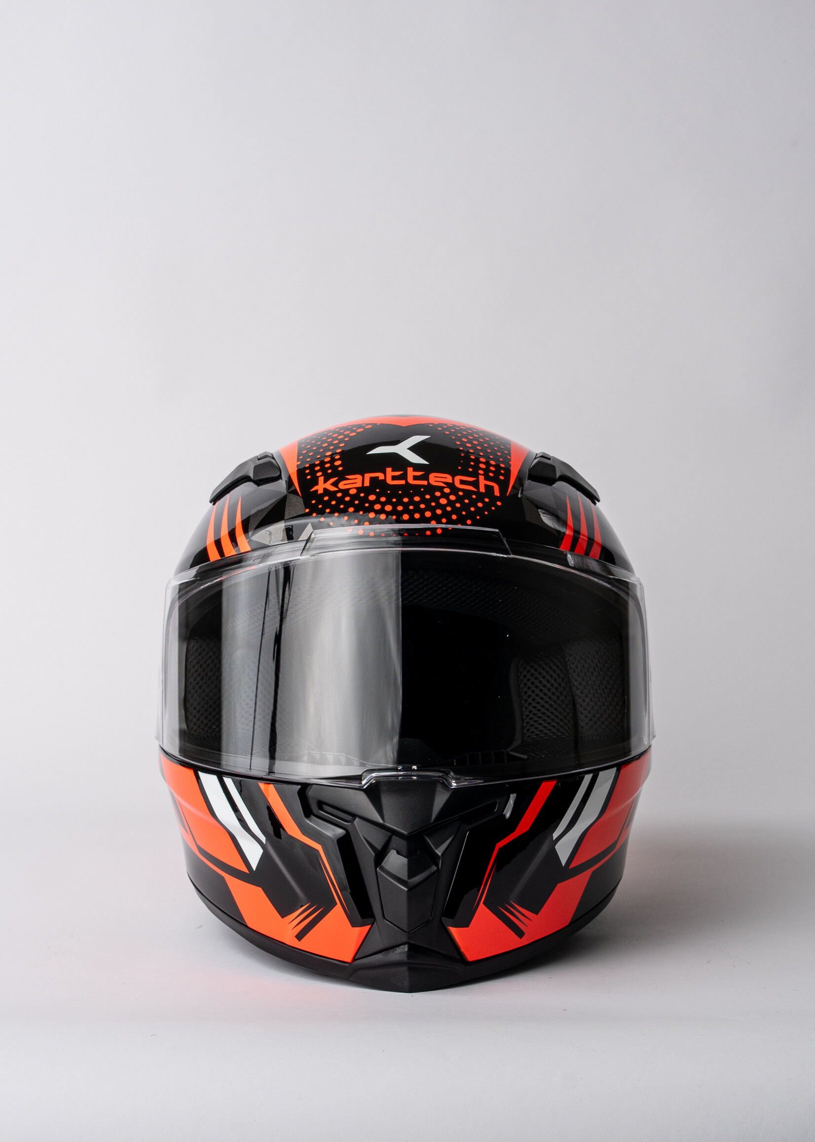 Karttech Casque Leopard V2 Rouge Fluo