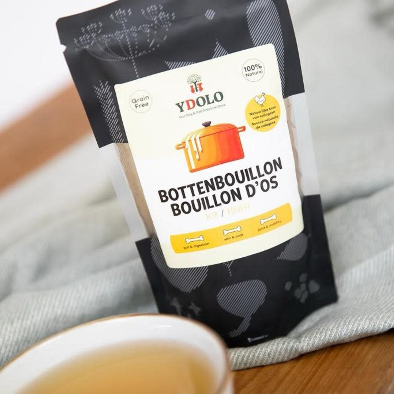 YDOLO YDOLO Bottenbouillon BIO Kip  230ml