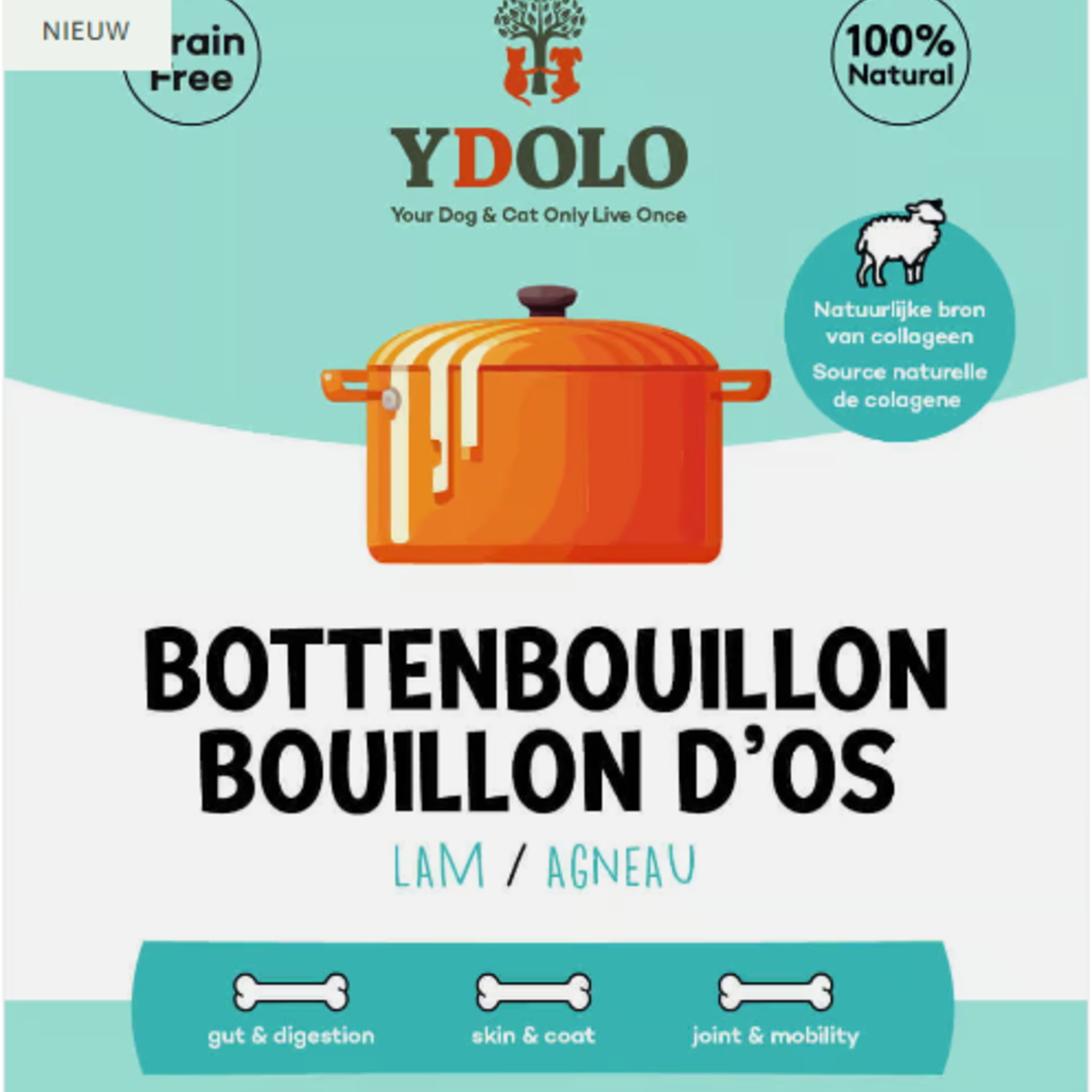 YDOLO YDOLO Bottenbouillon Iers lam 230ml