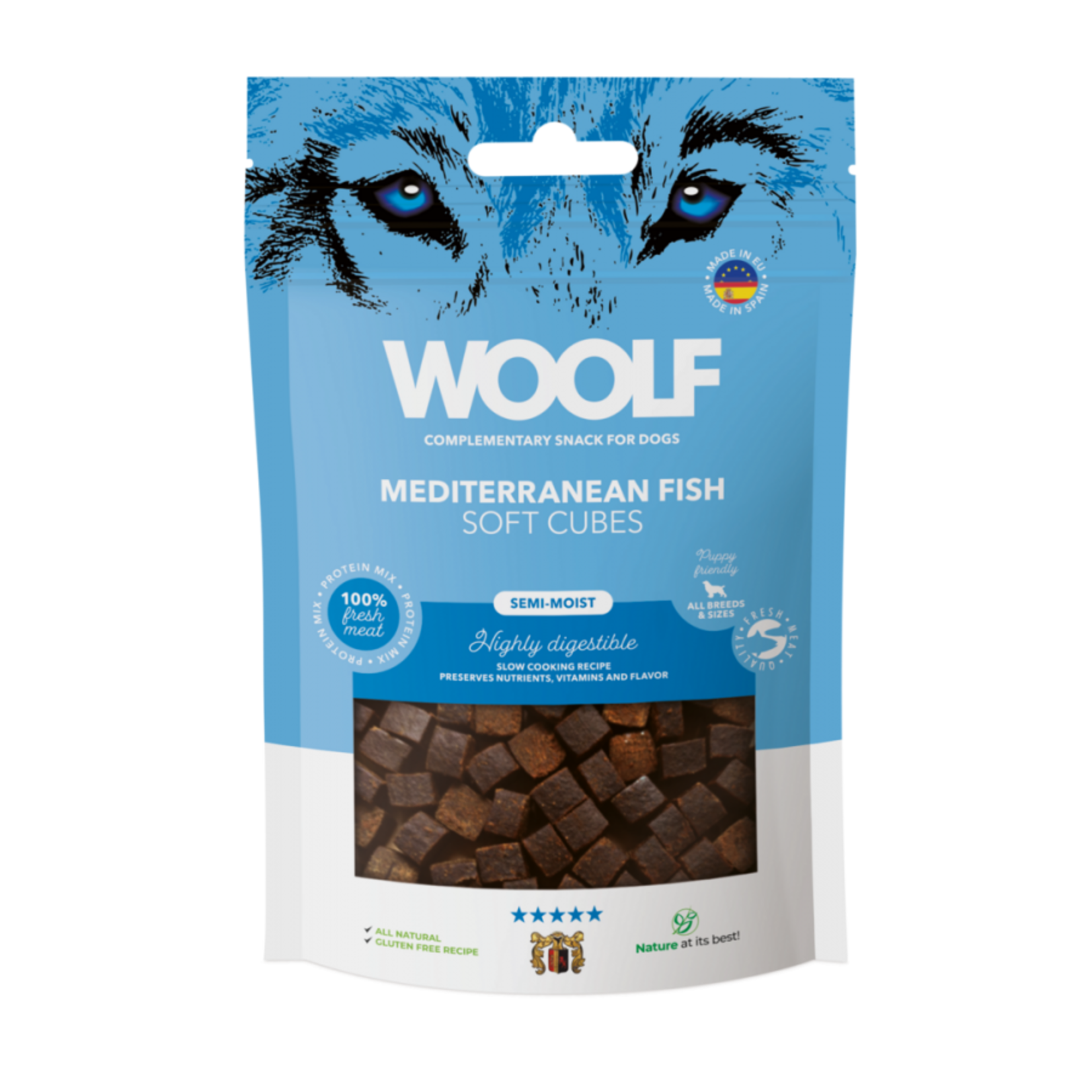 Woolf Woolf Soft cubes Mediterranean Fish 100gram