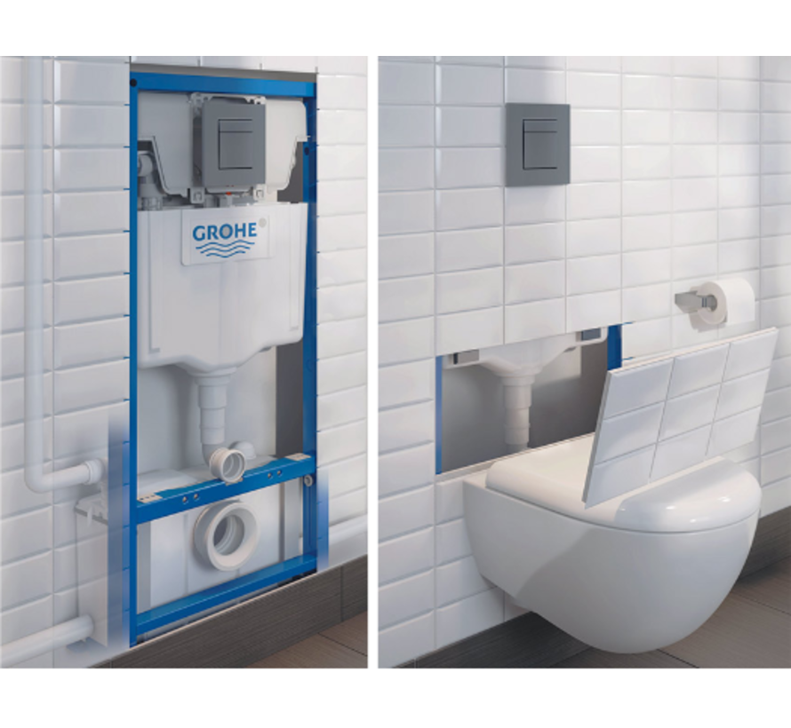 Sani-Wand Wall: Grohe frame + broyeur