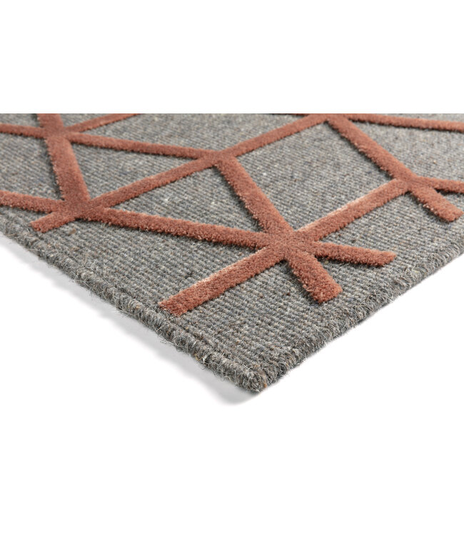 Ensuite collection Vloerkleed Graphix Grey/Red Dessin 826