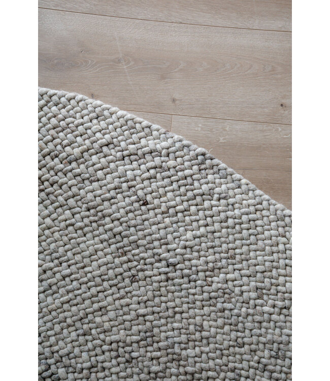 Eva Interior Rond Wollen Vloerkleed Palermo beige/taupe