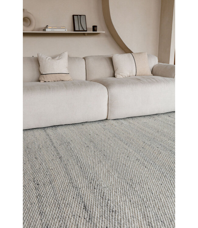 Eva Interior  Wollen Vloerkleed Novara beige/grijs