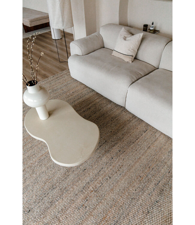 Eva Interior  Wollen Vloerkleed Novara beige/lichtbruin