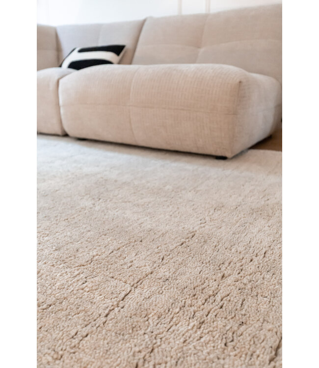 Interieur05  Berber Wollen Vloerkleed Nador licht grijs