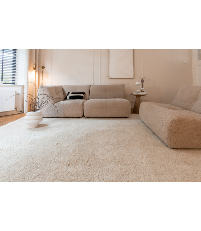Interieur05  Berber Wollen Vloerkleed Nador ivoor wit