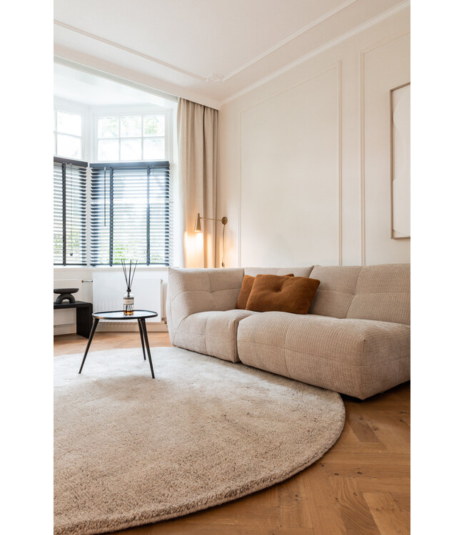 Interieur05  Rond Berber Wollen Vloerkleed Nador licht grijs