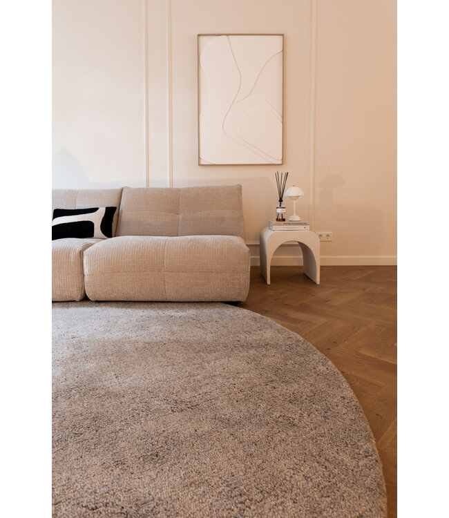 Interieur05  Rond Berber Wollen Vloerkleed Nador zand