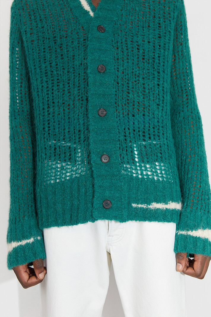 WOOD WOOD WOOD WOOD loose knit cardigan