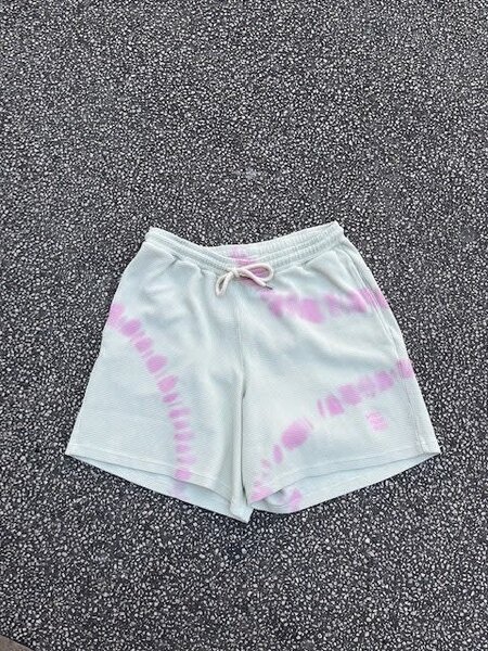 Bisous Bisous BISOUS tie dye shorts cream