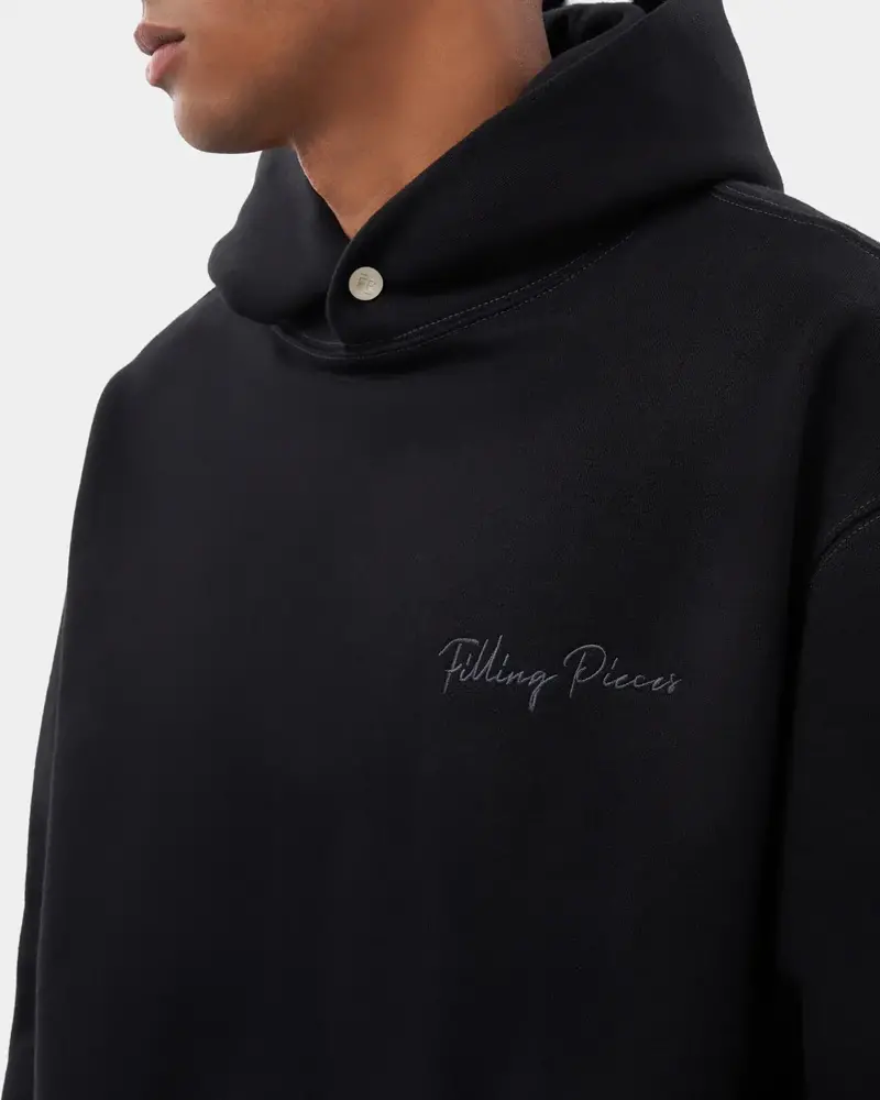 Filling Pieces Filling Pieces carabiner hoodie - black