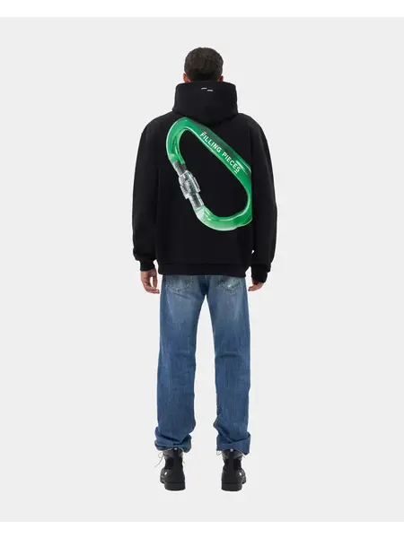 Filling Pieces Filling Pieces carabiner hoodie - black