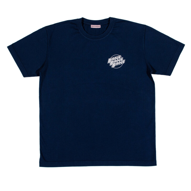 Bisous Bisous BISOUS western back tee navy