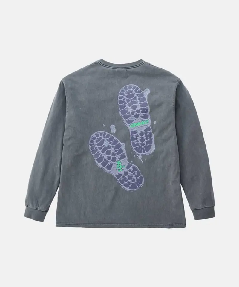 GRAMICCI GRAMICCI FOOTPRINTS LS tee-grey