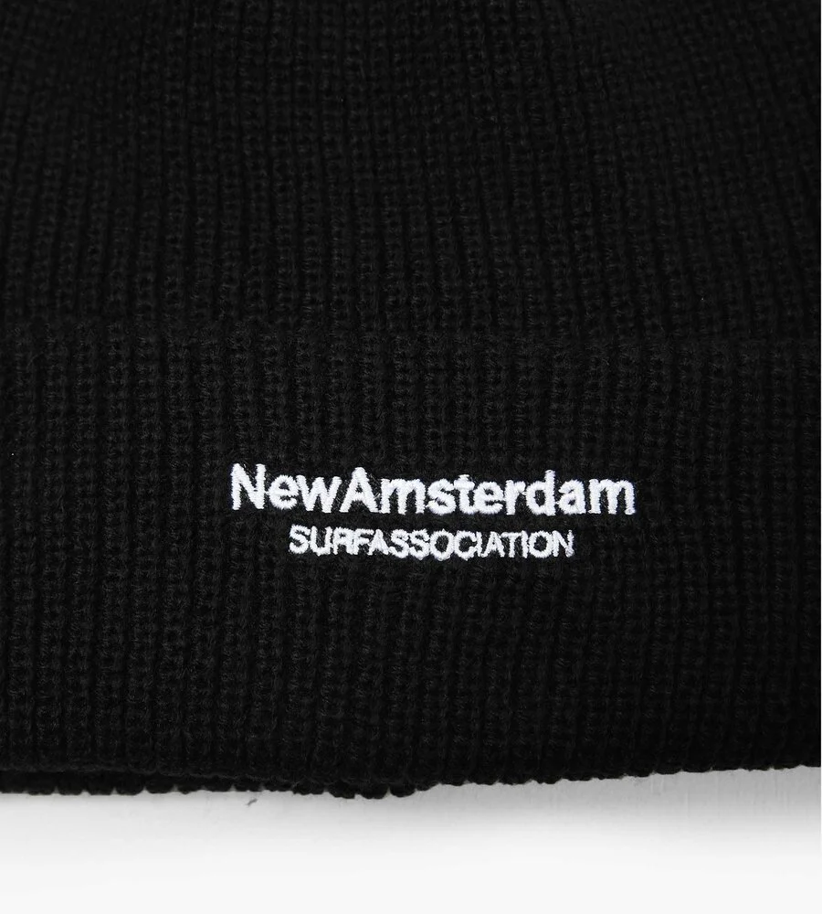 New Amsterdam NEW AMSTERDAM logo beanie - black