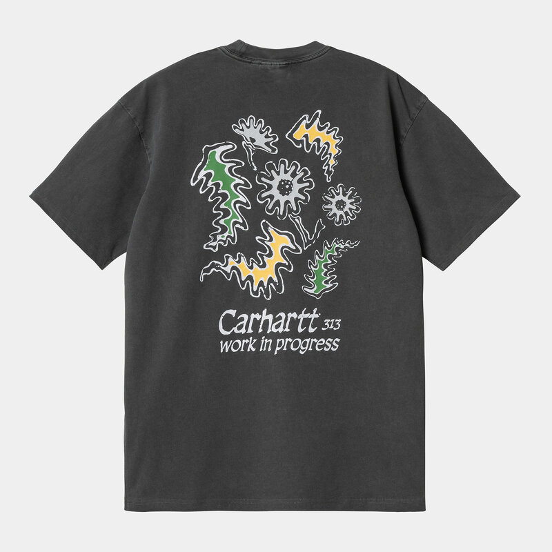 CARHARTT CARHARTT splash t-shirt black pigment garment dyed
