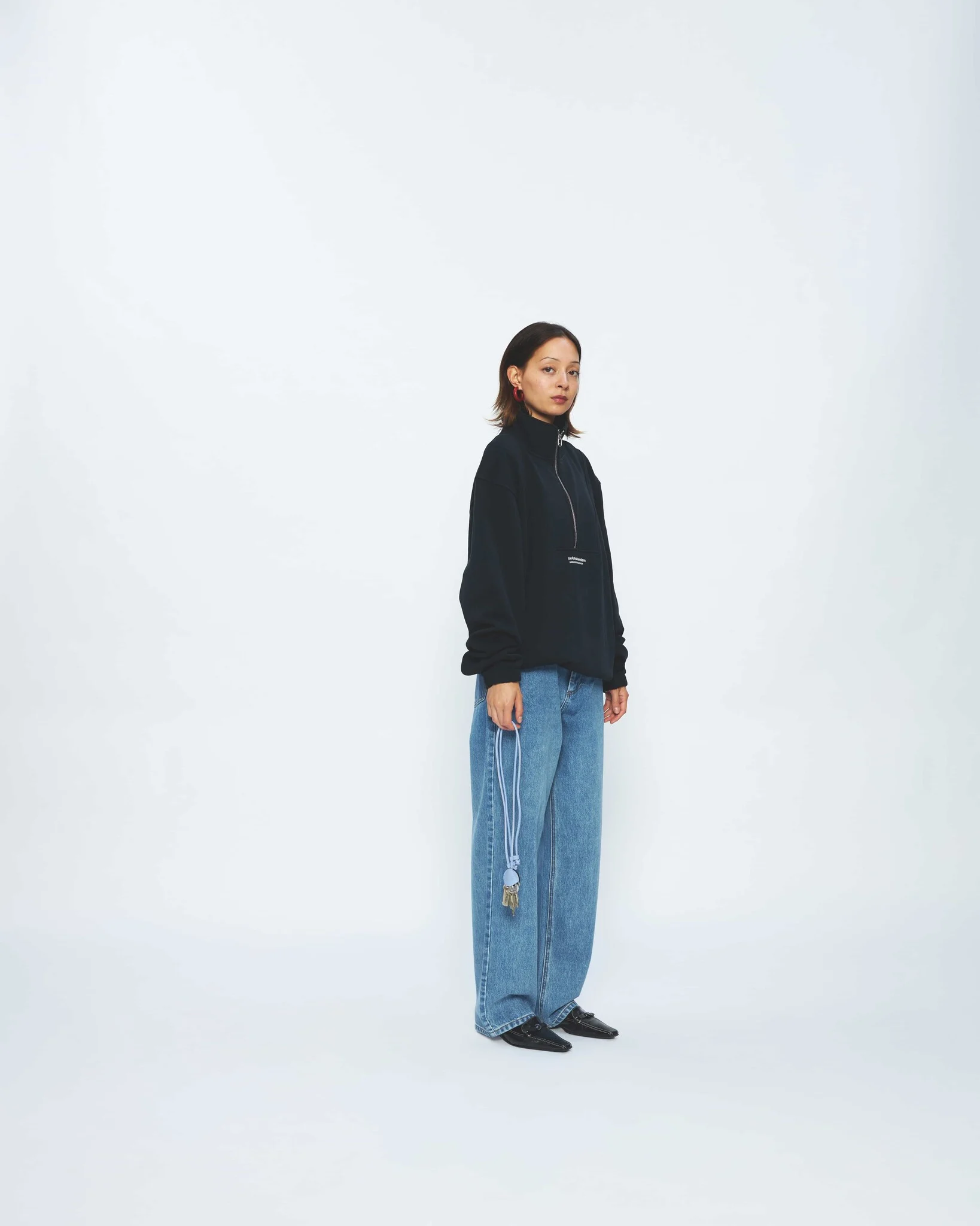 New Amsterdam NASA half zip - black