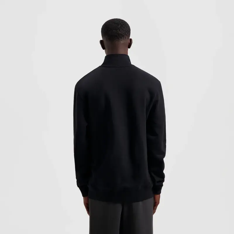 OLAF OLAF italic zip mock sweater - black