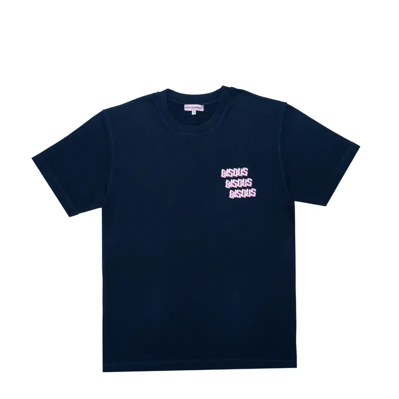 Bisous Bisous BISOUS BISOUS x3 t-shirt - navy