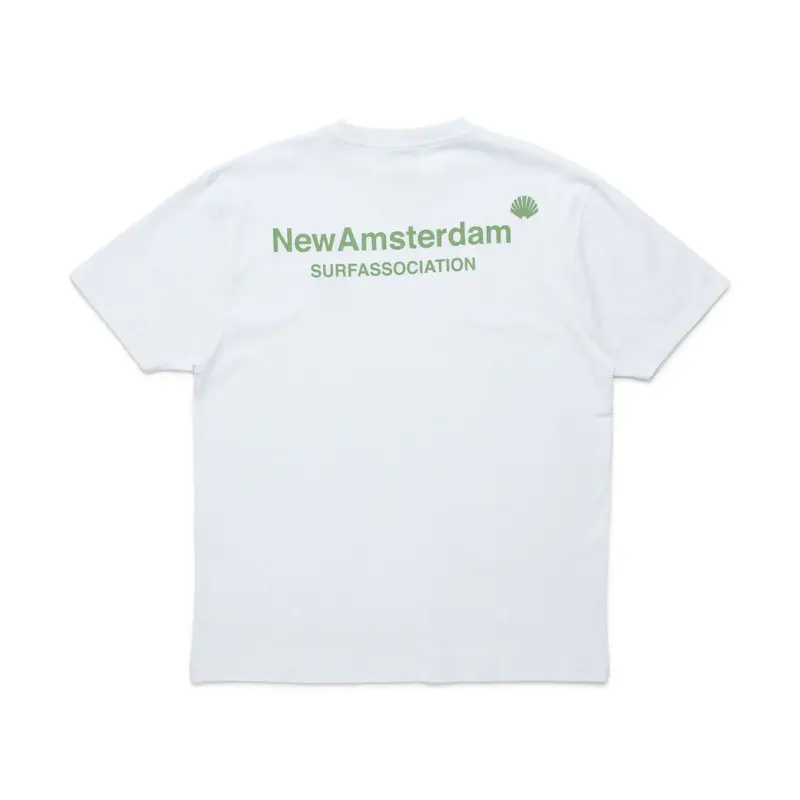 New Amsterdam NEW AMSTERDAM logo tee - white/green