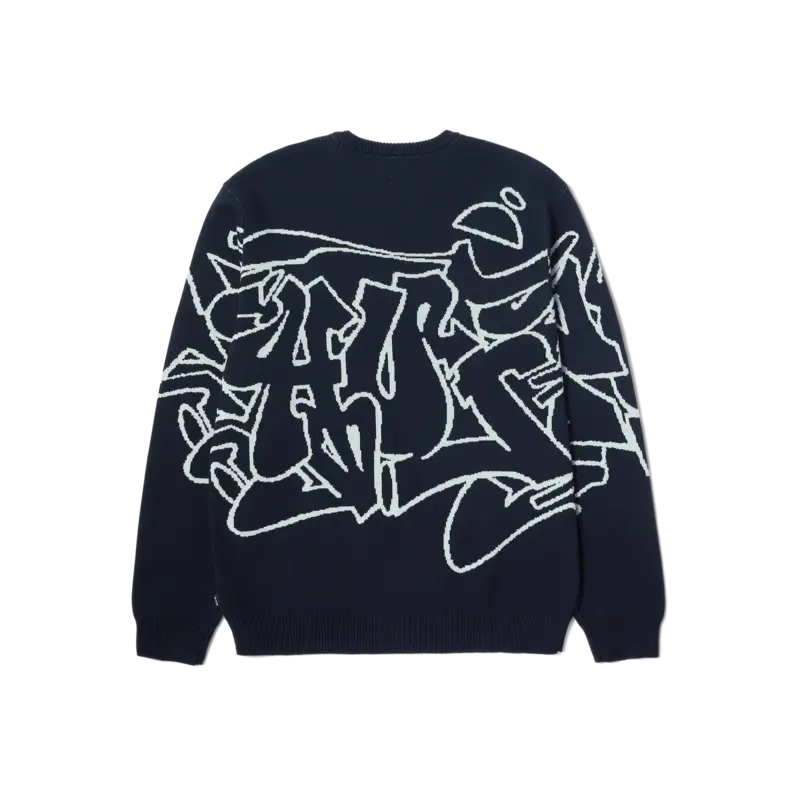 HUF HUF outlines crewneck sweater - navy