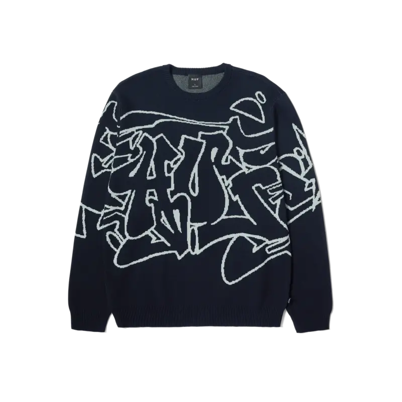 HUF HUF outlines crewneck sweater - navy