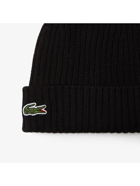 lacoste LACOSTE knitted cap - black