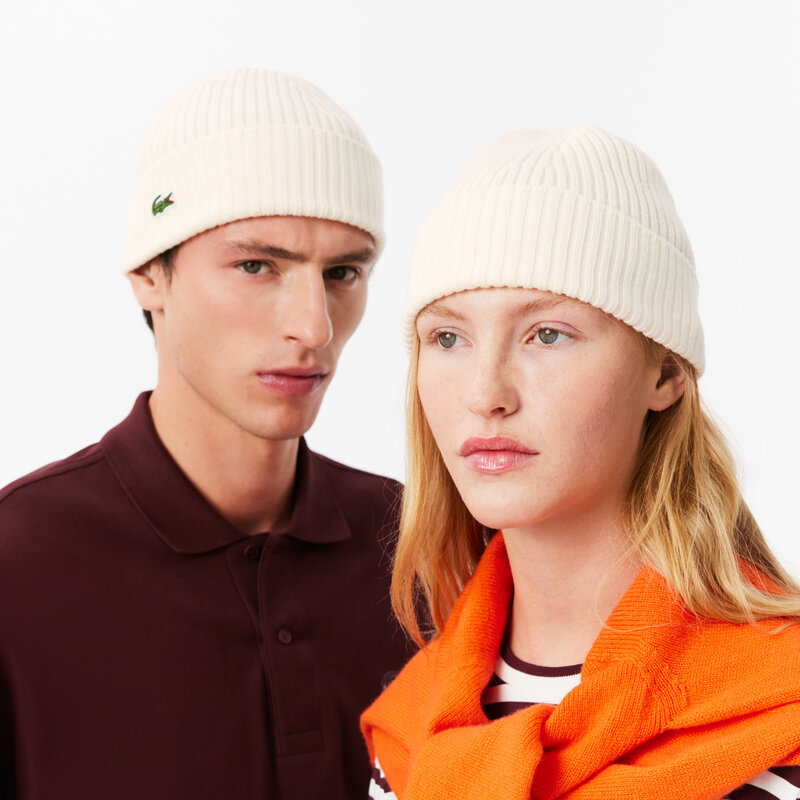 lacoste LACOSTE rb0001 knitted cap - flour