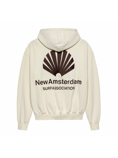 New Amsterdam NEW AMSTERDAM logo hoodie - bone