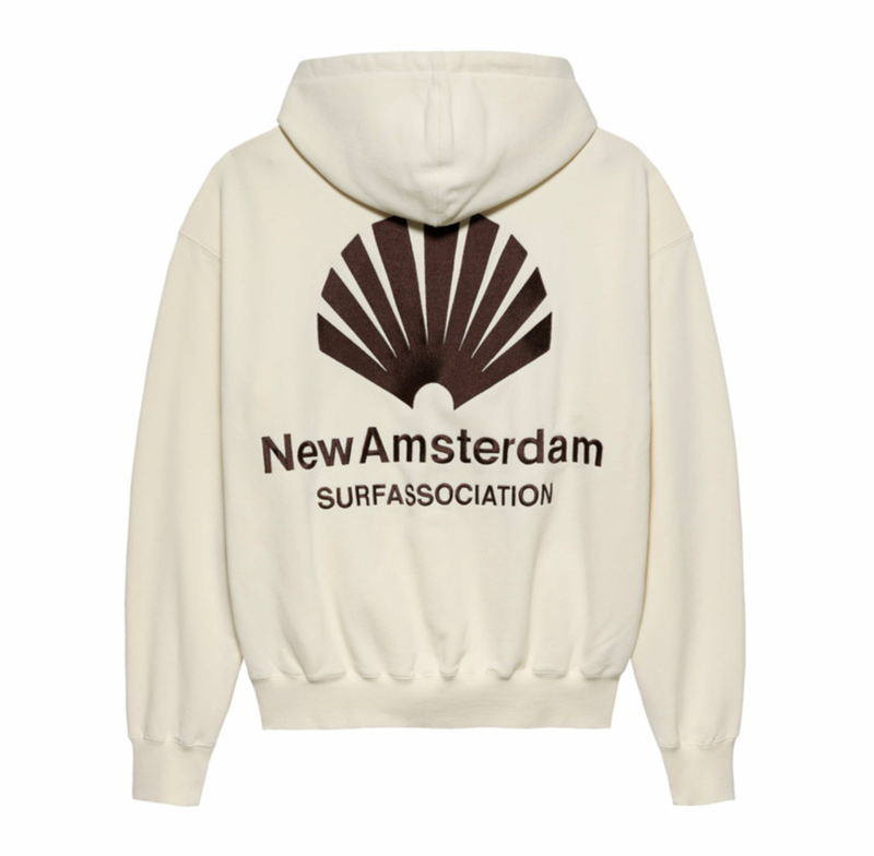 New Amsterdam NEW AMSTERDAM logo hoodie - bone