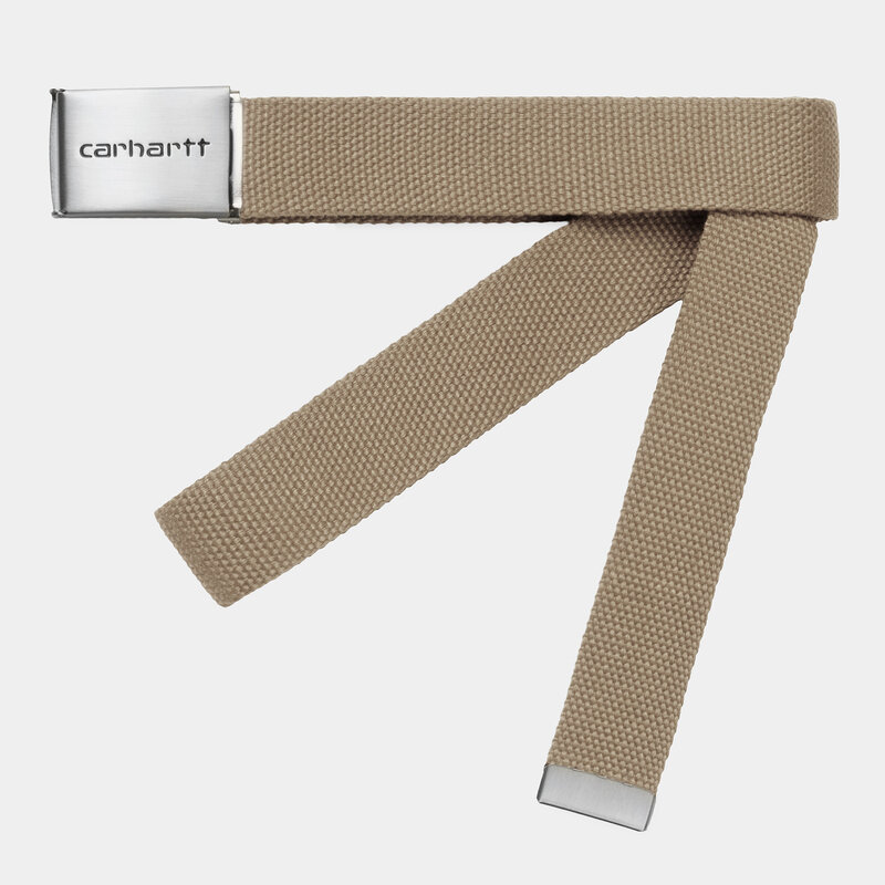 CARHARTT WIP CARHARTT WIP clip belt chrome - leather