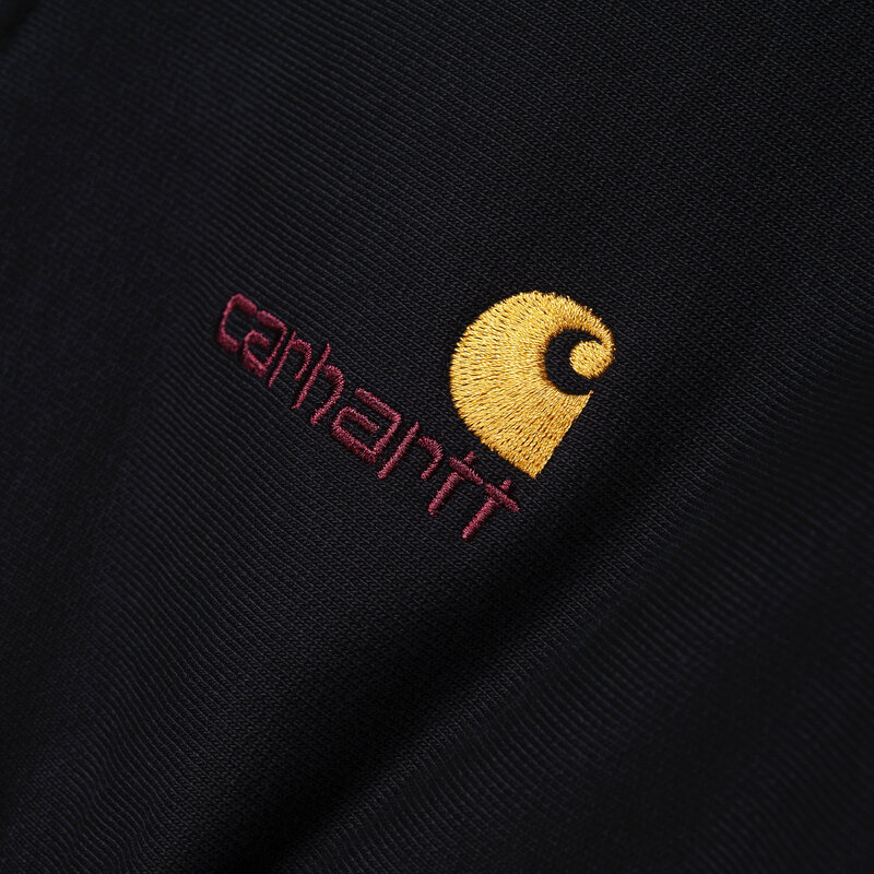 CARHARTT WIP CARHARTT WIP half zip american script - black