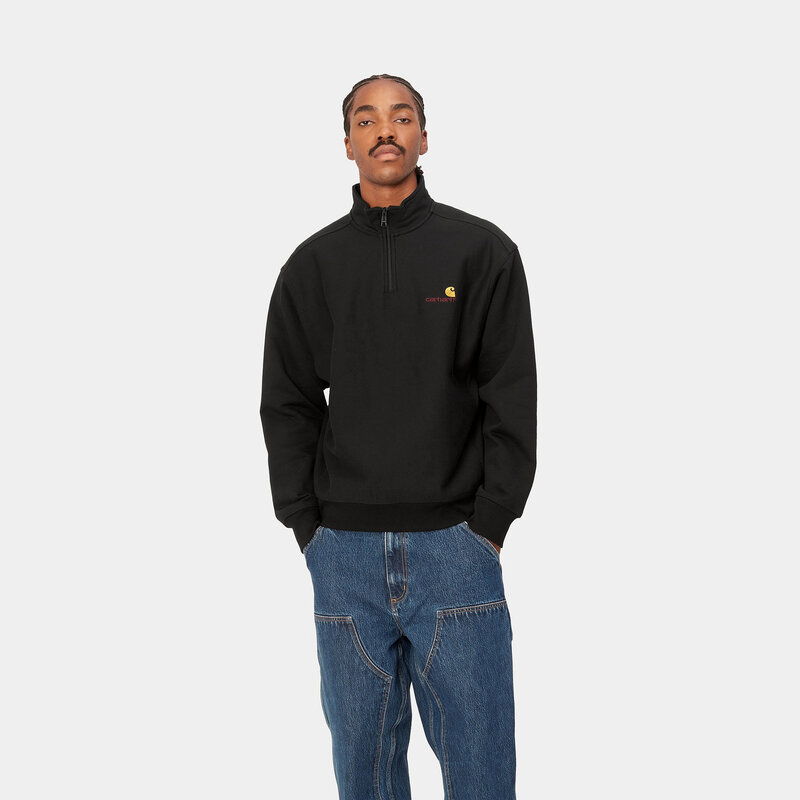 CARHARTT WIP CARHARTT WIP half zip american script - black