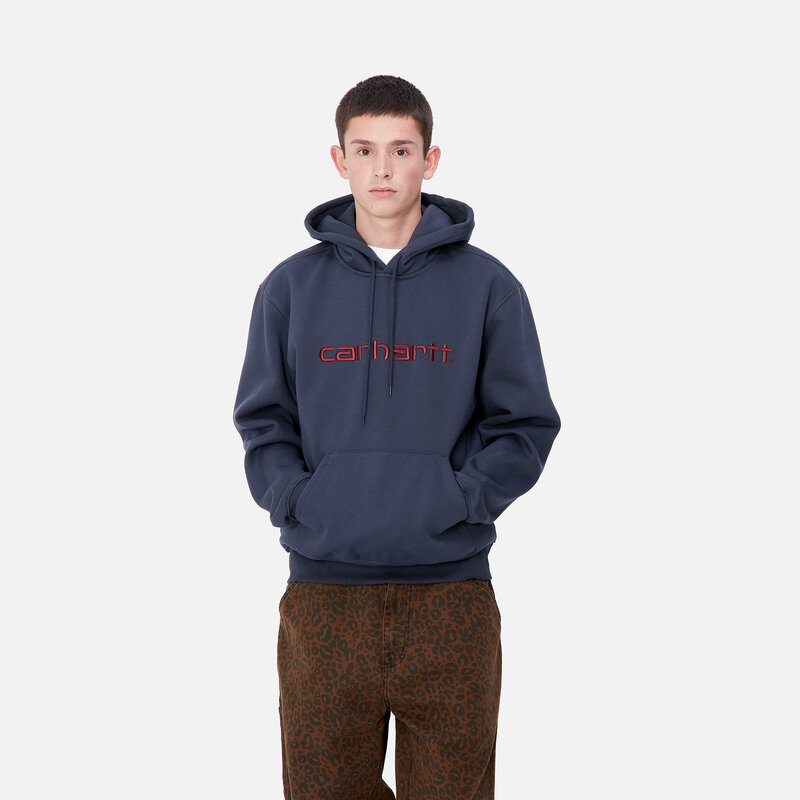 CARHARTT WIP CARHARTT hooded sweat - air force blue/malbec