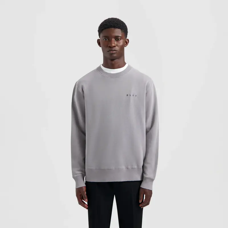 OLAF OLAF nostalgia face crewneck - slate grey