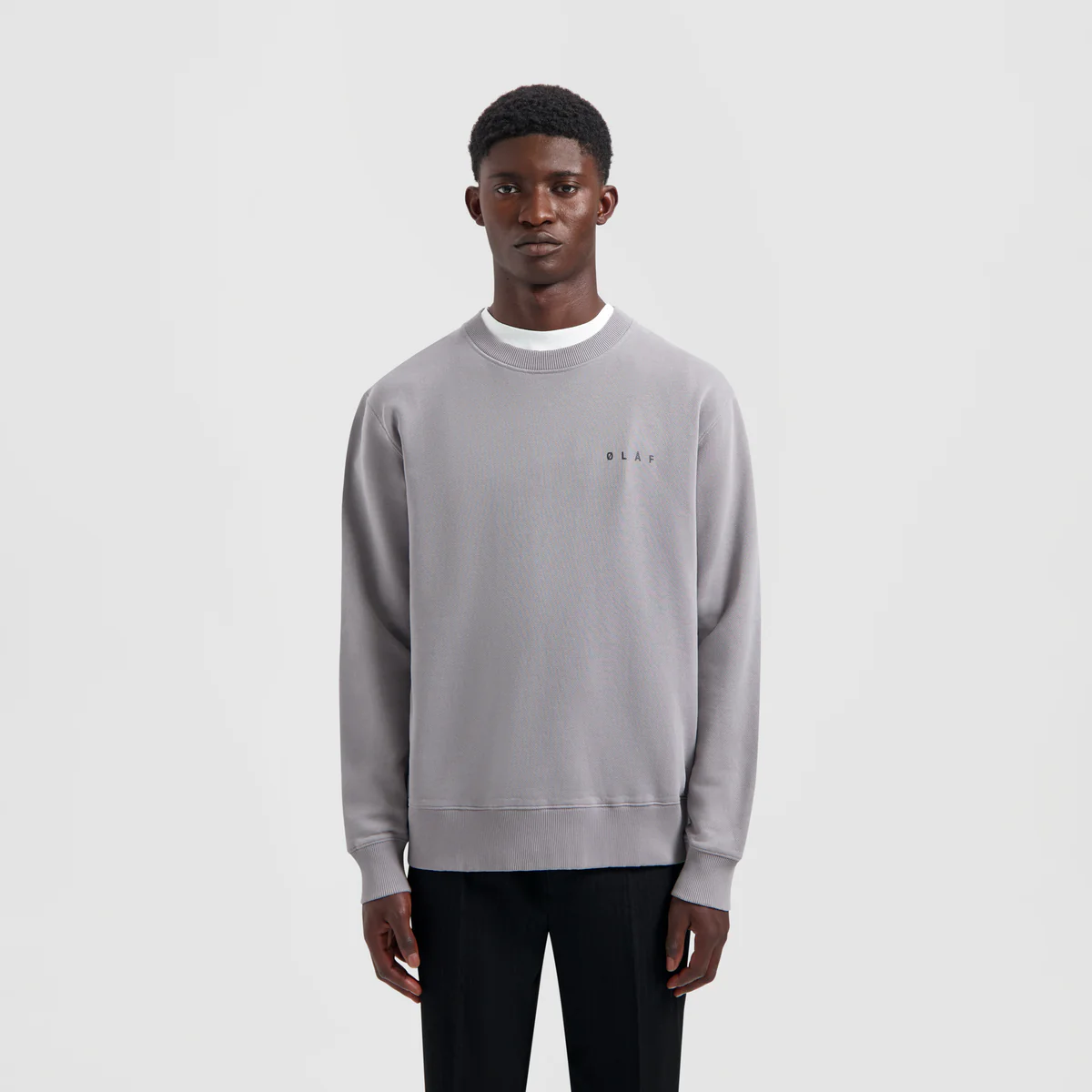 OLAF OLAF nostalgia face crewneck - slate grey