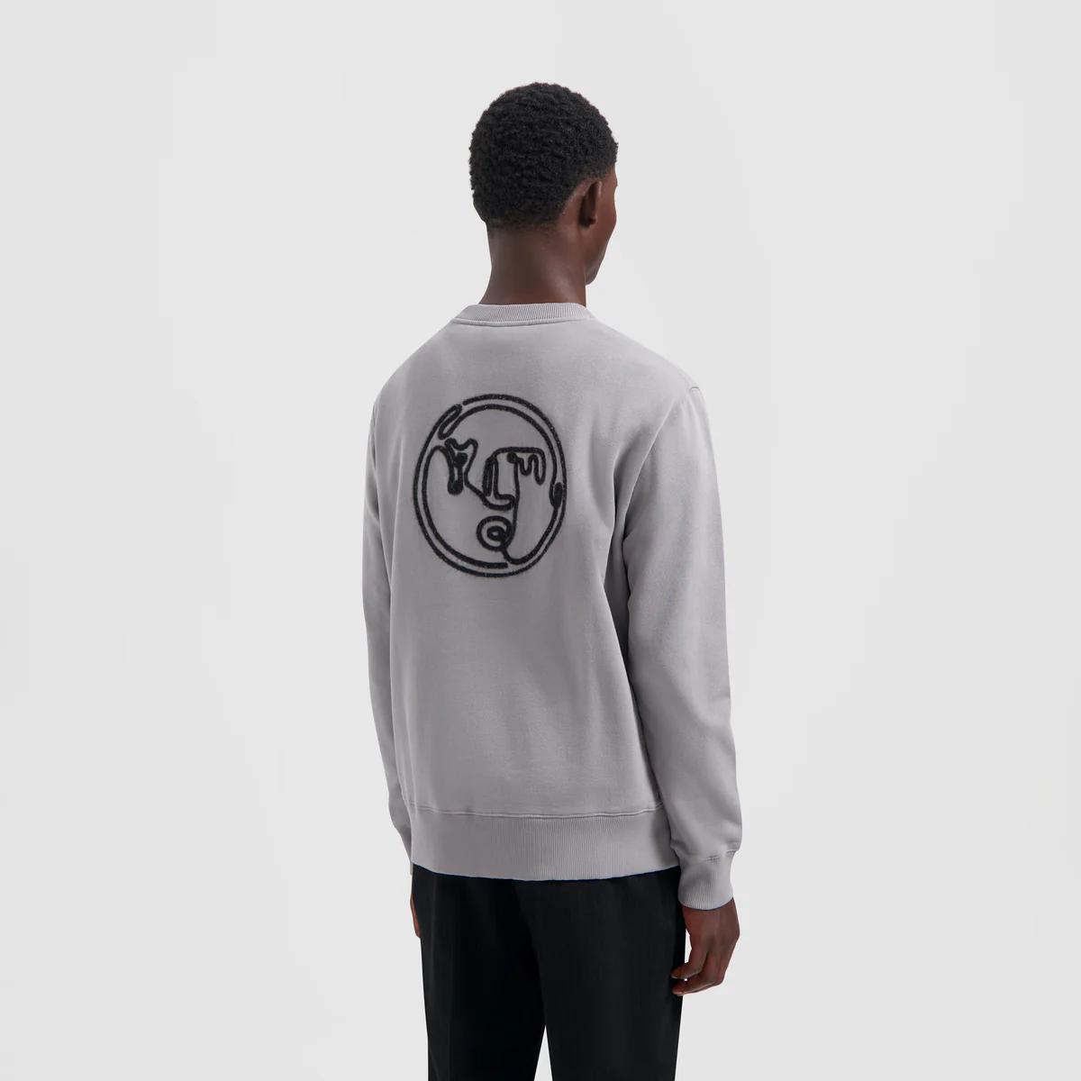 OLAF OLAF nostalgia face crewneck - slate grey