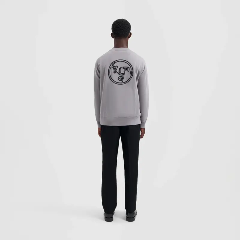 OLAF OLAF nostalgia face crewneck - slate grey