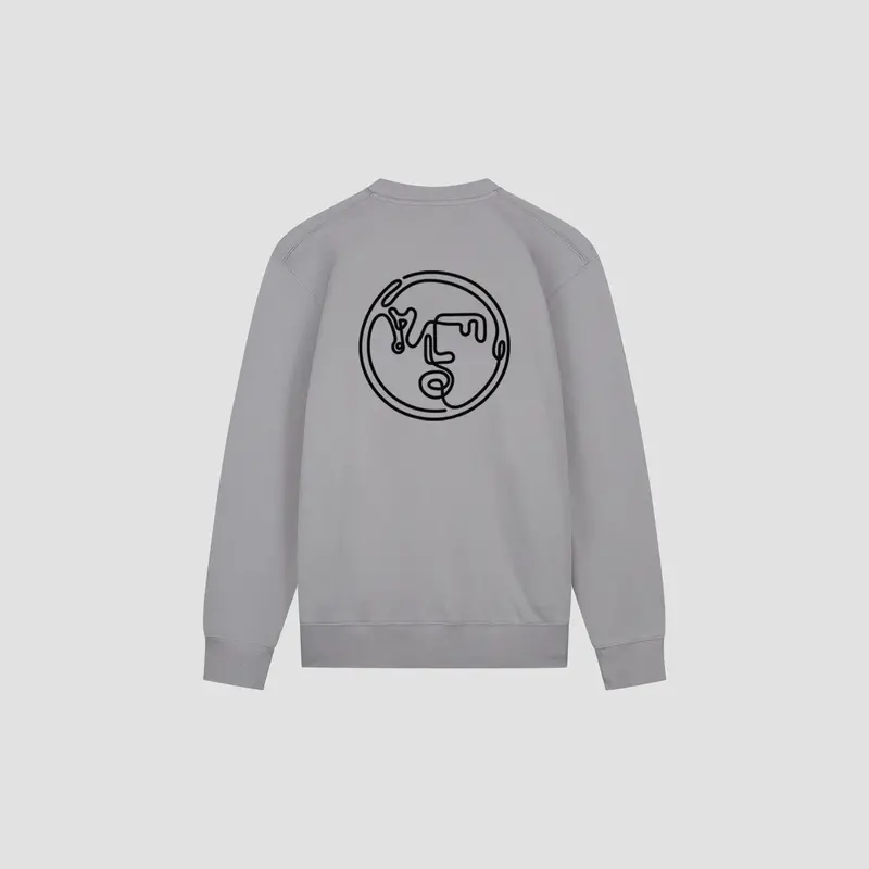 OLAF OLAF nostalgia face crewneck - slate grey